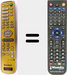 Replacement remote control for RM-SR9AV (147557011)