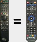 Replacement remote control for RM-ADP029 (148071511)
