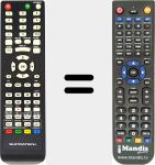 Replacement remote control for Hera (S1503DVT)