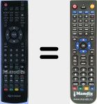 Replacement remote control for SFERE 2219 DVD PVR