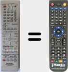 Replacement remote control for RRMCGA240WJSA