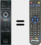 Replacement remote control for RM-ED044 (148947511)