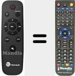 Replacement remote control for TT-SK15