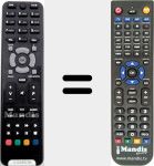 Replacement remote control for TTR500