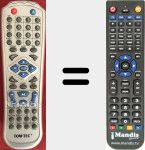 Replacement remote control for DVD3602