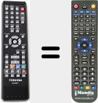 Replacement remote control for SE-R0311 (79104072)