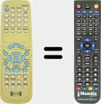 Replacement remote control for VIE007