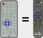 Replacement remote control for VPD780TD
