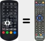 Replacement remote control for VTD9