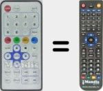 Replacement remote control for VTD40