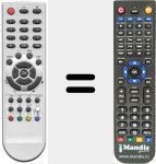 Replacement remote control for REMCON1058