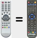 Replacement remote control for 7010