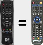 Replacement remote control for EasyhomeTDTCompactB