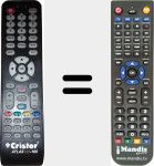 Replacement remote control for Atlas HD-100