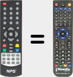Replacement remote control for DTR506CMPVR