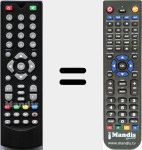 Replacement remote control for DTT1582