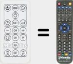 Replacement remote control for EQU001