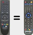 Replacement remote control for DSB707