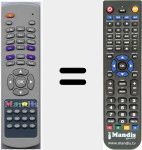 Replacement remote control for RCU008