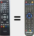 Replacement remote control for RDT731