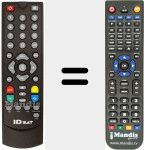 Replacement remote control for IRC T-01