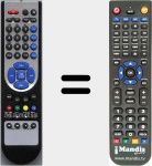 Replacement remote control for TDT5000