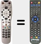 Replacement remote control for RC-RW100