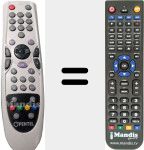 Replacement remote control for REMCON1334