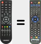 Replacement remote control for RDTS680