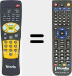 Replacement remote control for RSD7296