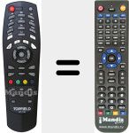 Replacement remote control for SBX 3100 (Topfi002)