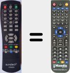 Replacement remote control for DTB3850-1