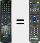 Replacement remote control for XDIV576DVBT