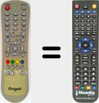 Replacement remote control for TDT5000