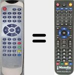 Replacement remote control for K20A-C2