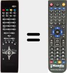 Replacement remote control for RC1082 (20366114)
