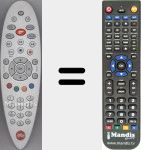 Replacement remote control for 2275502