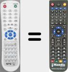 Replacement remote control for NPG006