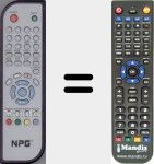 Replacement remote control for DTH310NO