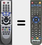 Replacement remote control for RC431