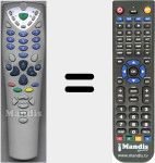 Replacement remote control for RCS19M0H
