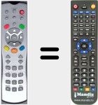 Replacement remote control for TP 186