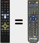 Replacement remote control for RCU671