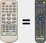 Replacement remote control for TFT2001