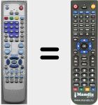 Replacement remote control for LCD19N6DVD