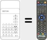Replacement remote control for TC104