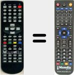 Replacement remote control for LDVD1535