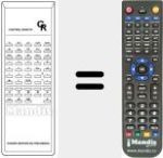 Replacement remote control for CONTROLO REMOTO CR