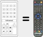 Replacement remote control for INFRARED 16