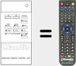 Replacement remote control for INFRARED T110 VPR